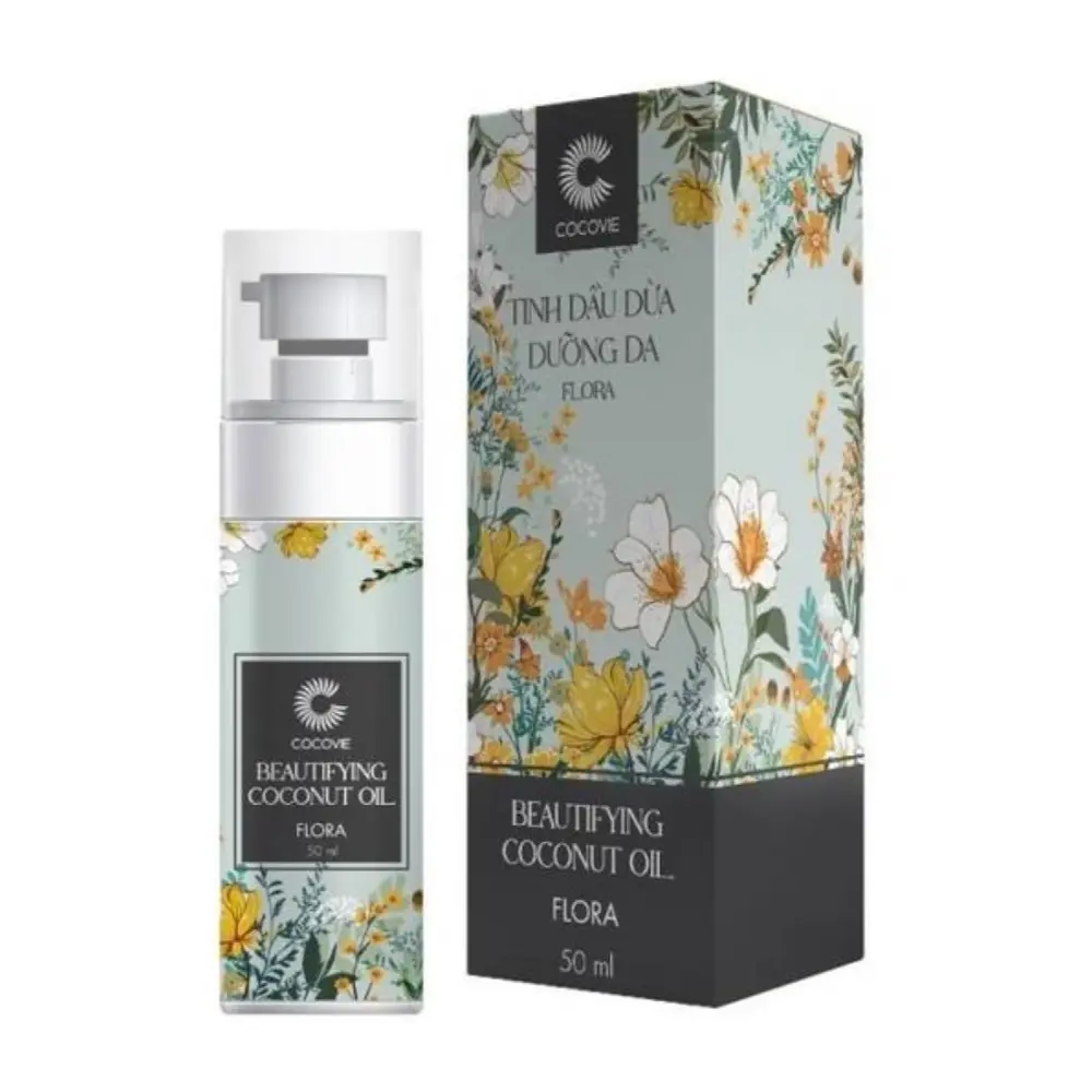 Tinh Dầu Dừa Dưỡng Da Hương Hoa, Beautifying Coconut Oil, Flora (50ml) - COCOVIE