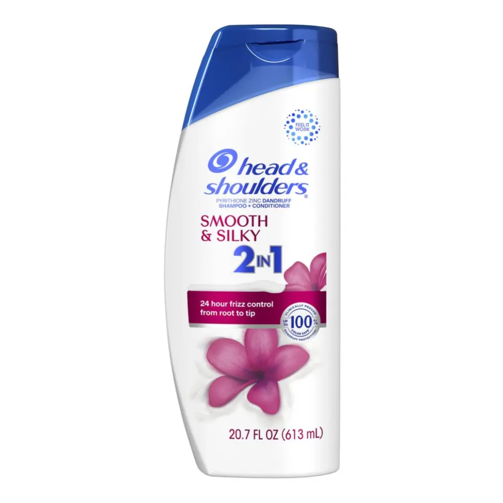 Dầu Gội & Xả Mềm Mượt Tóc, 2 in 1 Shampoo + Conditioner, Smooth & Silky, 20.7 fl oz (613ml) - HEAD & SHOULDERS