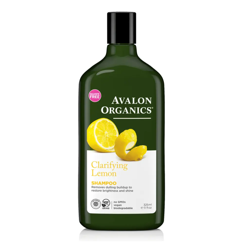 Dầu Gội Hữu Cơ Hương Chanh Giúp Tóc Bóng Khỏe, Shampoo, Clarifying Lemon, 11 fl oz (325ml) - AVALON ORGANICS