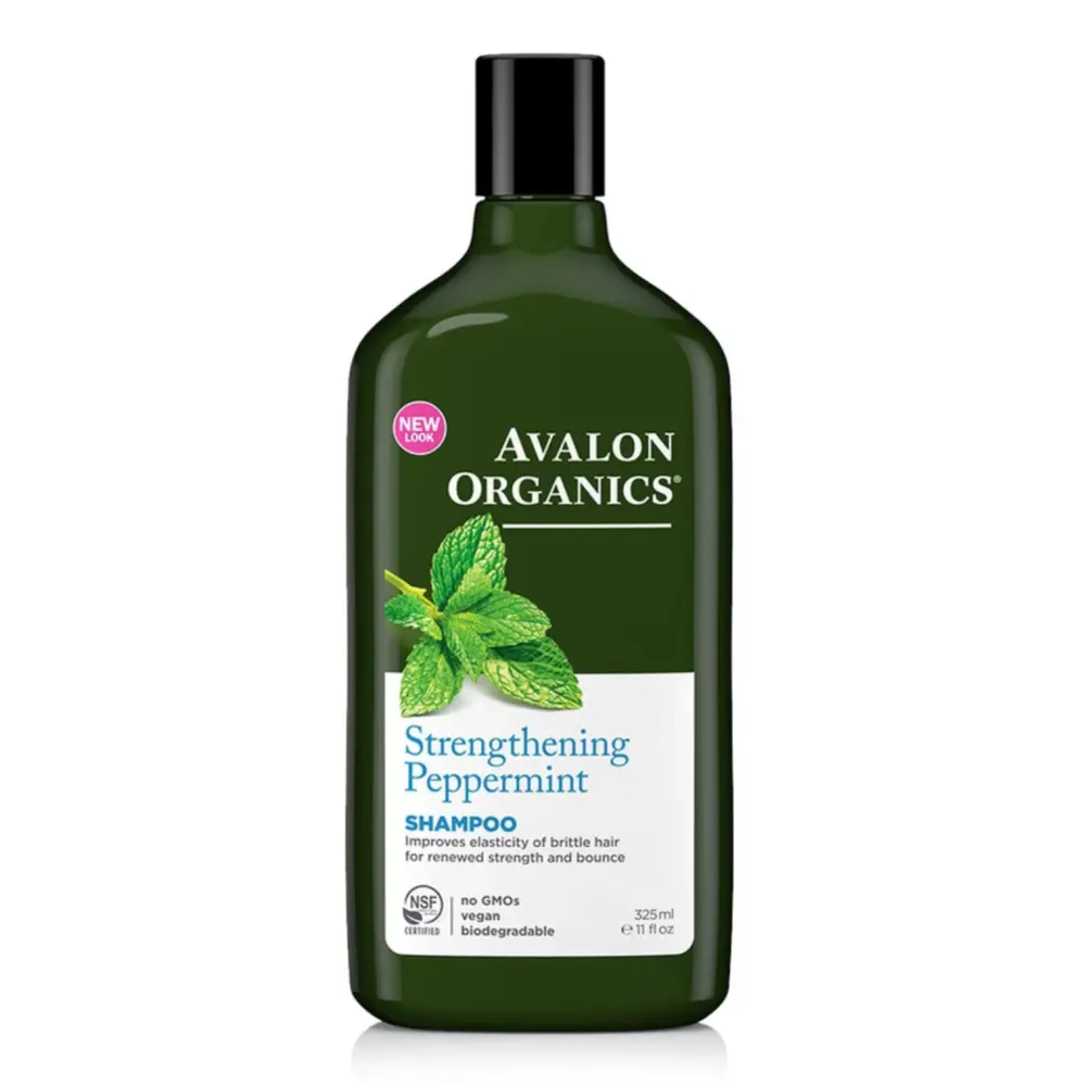 Dầu Gội Hữu Cơ Hương Bạc Hà Giúp Tóc Khỏe, Shampoo, Strengthening Peppermint, 11 fl oz (325ml) - AVALON ORGANICS