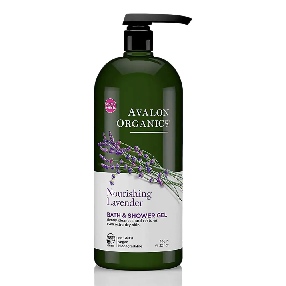 Sữa Tắm Hữu Cơ Hương Oải Hương Dưỡng Da, Bath & Shower Gel, Nourishing Lavender, 32 fl oz (946ml) - AVALON ORGANICS