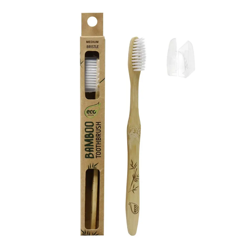 Bàn Chải Đánh Răng Bằng Tre Cỡ Vừa, Bamboo Toothbrush, Medium Bristle - UNCLE BILLS