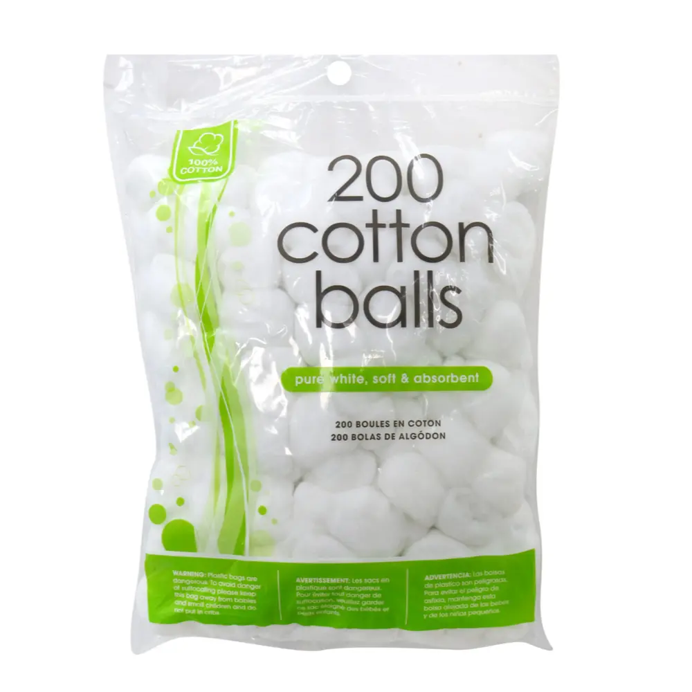 Bông Gòn Viên Tròn, 200 Cotton Balls (130gm) - UNCLE BILLS