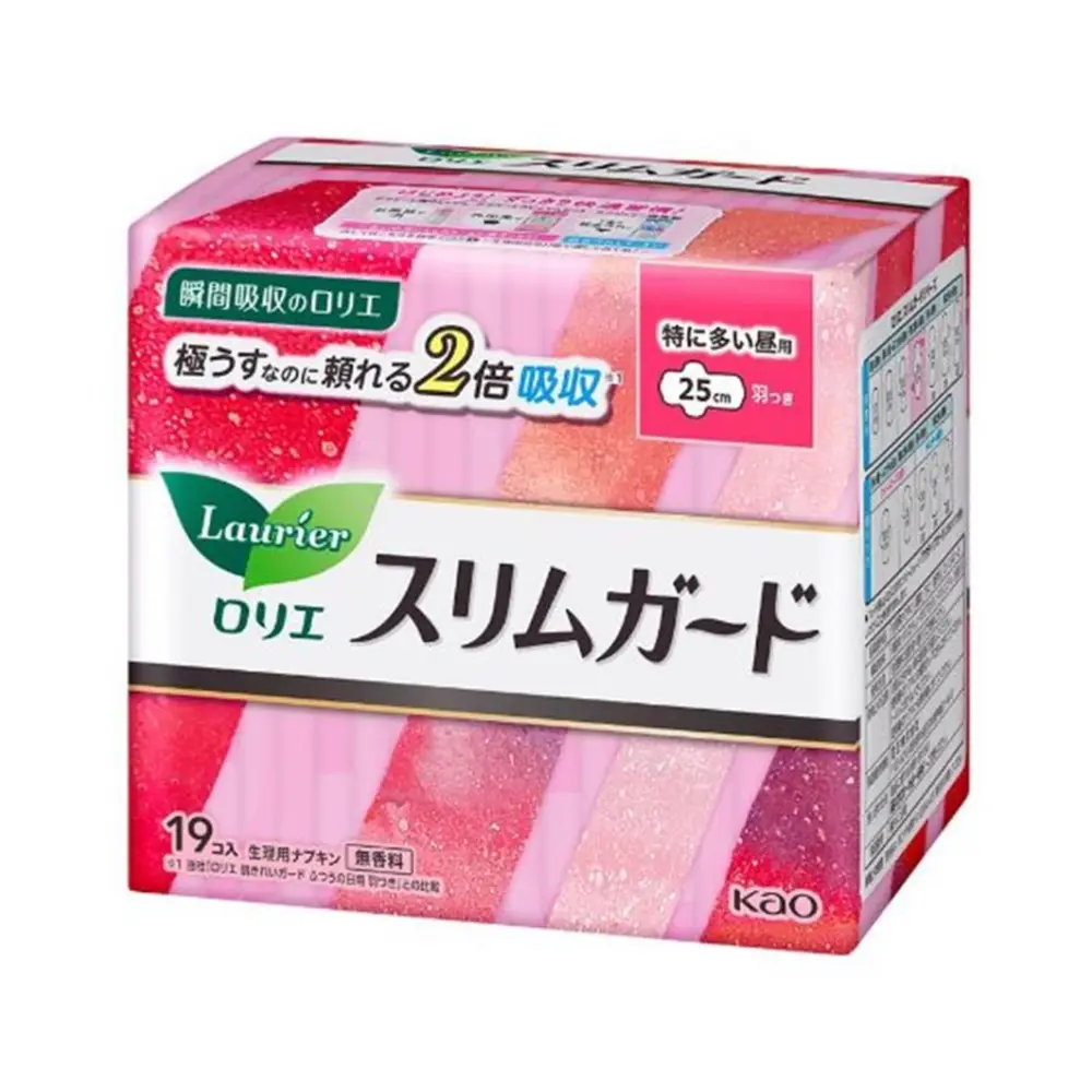 Băng Vệ Sinh Siêu Thấm Có Cánh, Slim Guard, Sanitary Pads, Heavy Daytime, 19 Miếng (25cm) - LAURIER