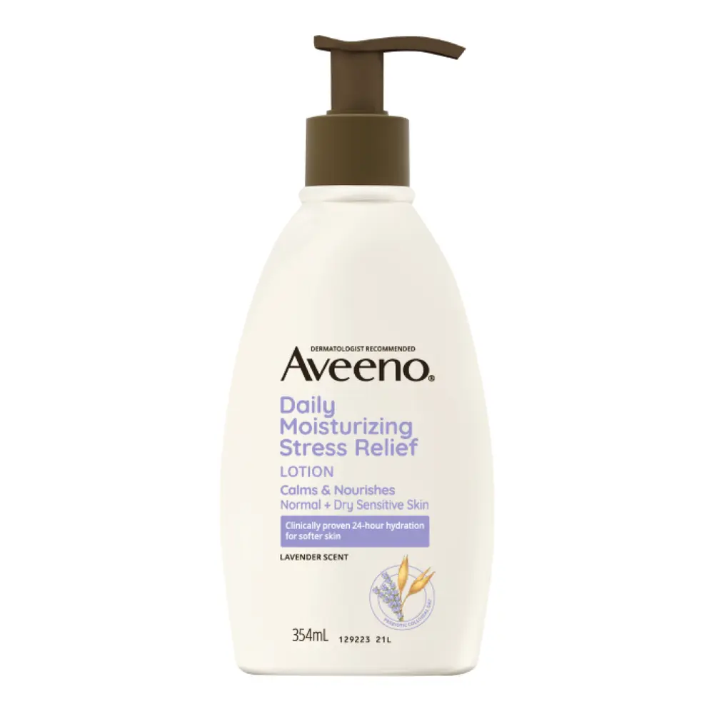 Sữa Dưỡng Thể Hàng Ngày Giúp Thư Giãn, Daily Moisturizing Stress Relief Lotion, Lavender Scent (354ml) - AVEENO