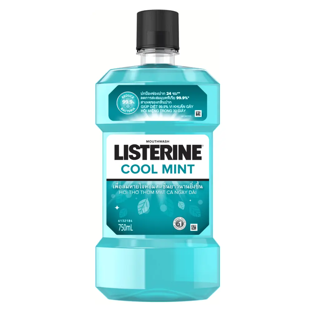 Nước Súc Miệng Giúp Hơi Thở Thơm Mát, Mouthwash, Cool Mint (750ml) - LISTERINE