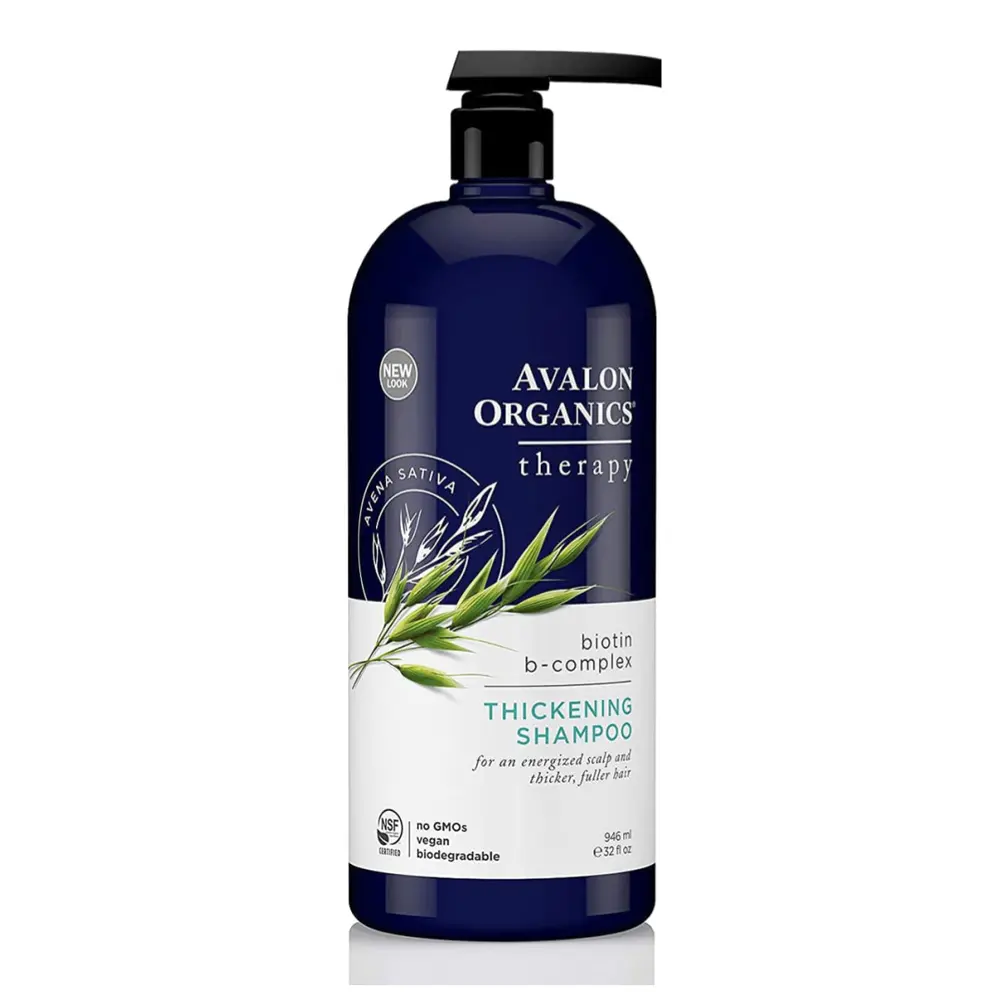 Dầu Gội Hữu Cơ Làm Dày Tóc, Thickening Shampoo, Biotin B-Complex, 32 fl oz (946ml) - AVALON ORGANICS