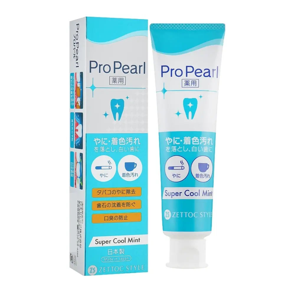 Kem Đánh Răng Cho Người Hút Thuốc Lá, Pro Pearl Toothpaste, Super Cool Mint (100g) - ZETTOC STYLE