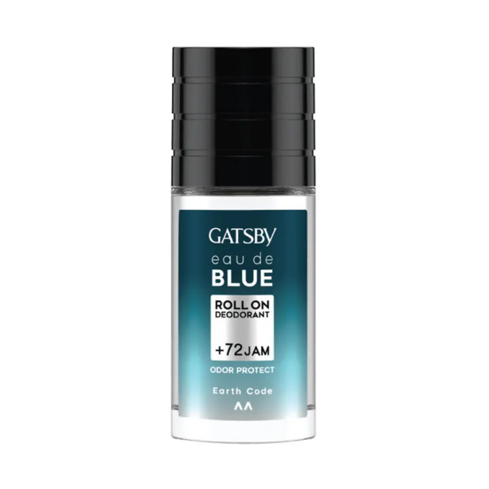 Lăn Khử Mùi Cho Nam, Eau de Blue Roll On Deodorant, Earth Code (50ml) - GATSBY