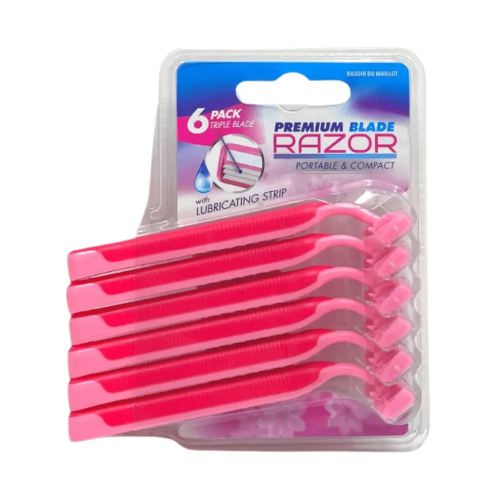 Dao Cạo Dành Cho Nữ, Premium Blade Razor for Women, 3 Blades, 6 Cái - UNCLE BILLS