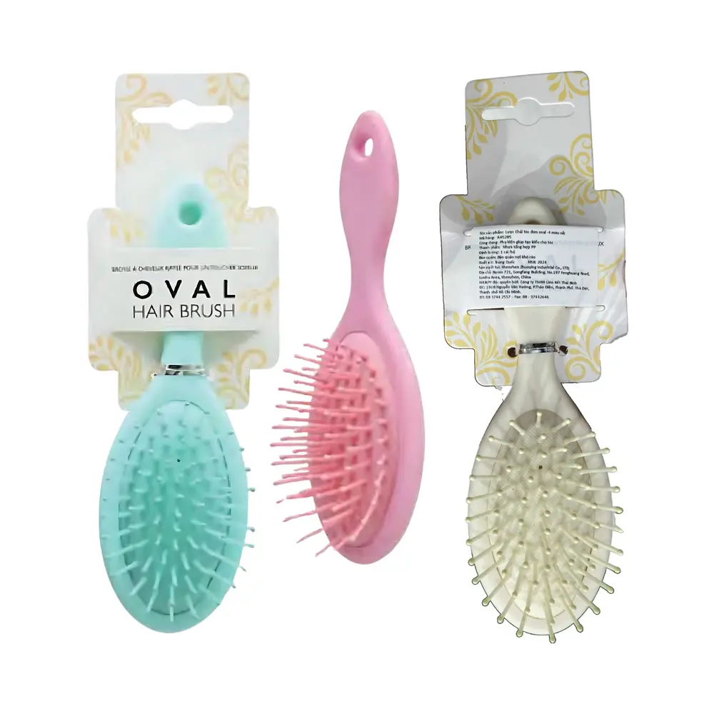 Lược Chải Tóc Hình Bầu Dục (Nhiều Màu), Oval Hair Brush - UNCLE BILLS