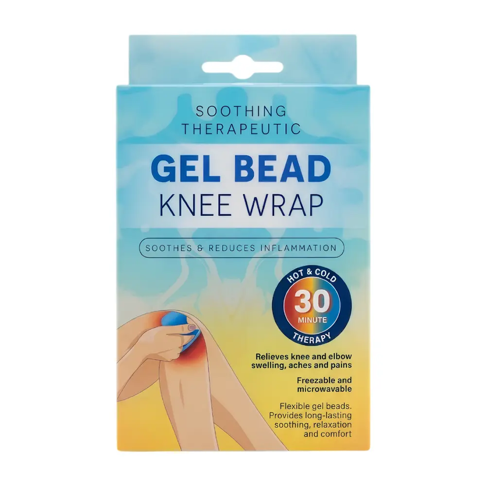 Đai Massage Đầu Gối Có Hạt, Gel Bead Knee Wrap, Hot & Cold Therapy, 1 Cái - UNCLE BILLS