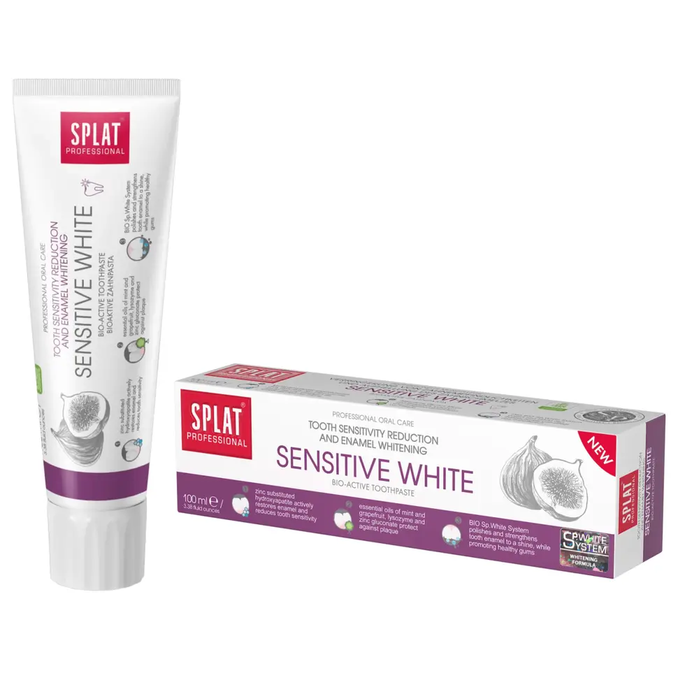 Kem Đánh Răng Làm Trắng Răng Nhạy Cảm, Sensitive White, Bio-Active Toothpaste (100ml) - SPLAT