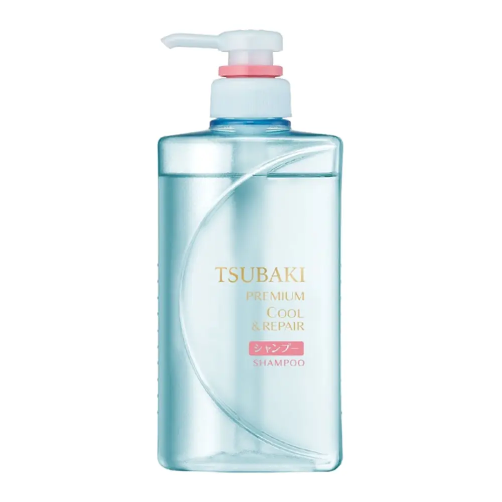 Dầu Gội Phục Hồi Hư Tổn Sạch Dầu Mát Lạnh, Premium Cool & Repair Shampoo (490ml) - TSUBAKI