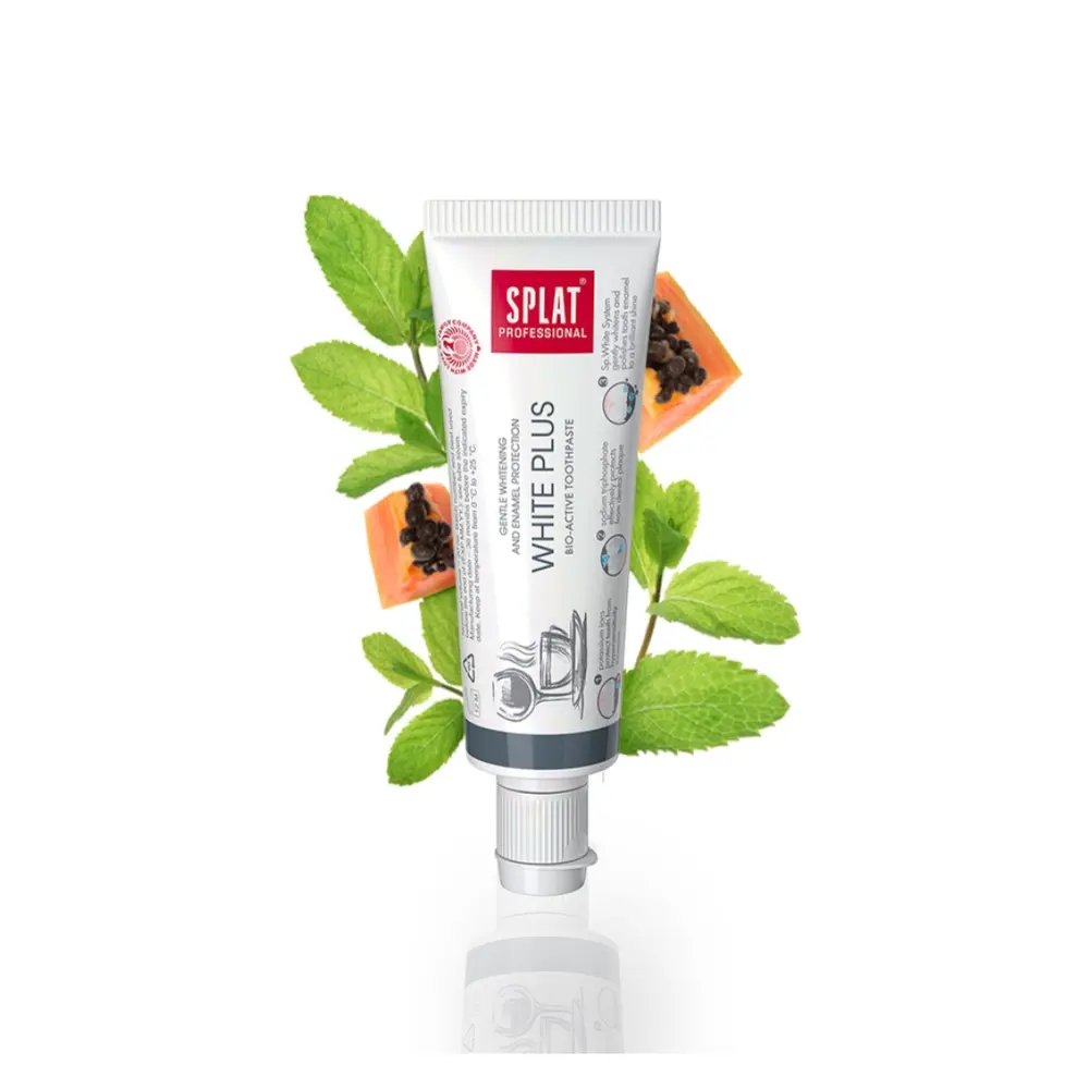Kem Đánh Răng Thảo Mộc Bảo Vệ Men & Trắng Răng, White Plus, Bio-Active Toothpaste, Travel Size (20ml) - SPLAT