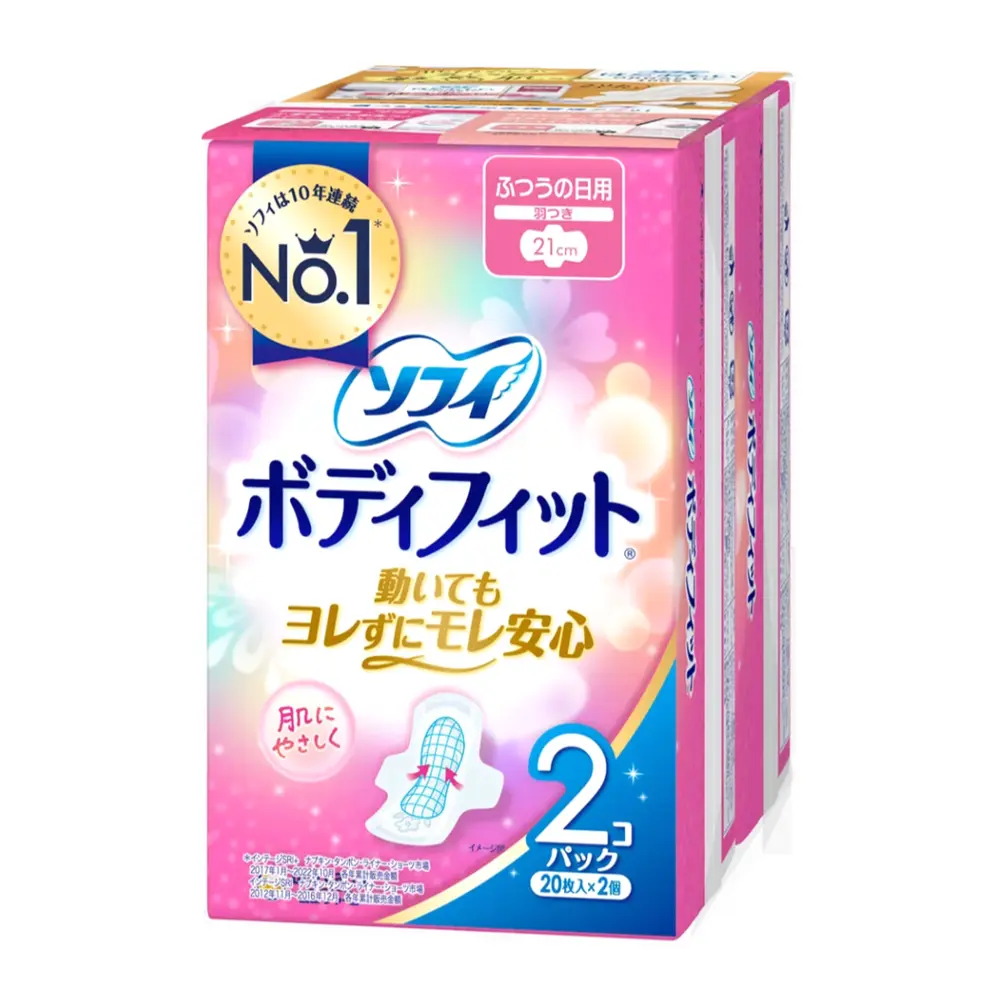 Băng Vệ Sinh Ban Ngày Có Cánh, Sanitary Pads, Day, 2 Gói, 40 Miếng (21cm) - UNICHARM