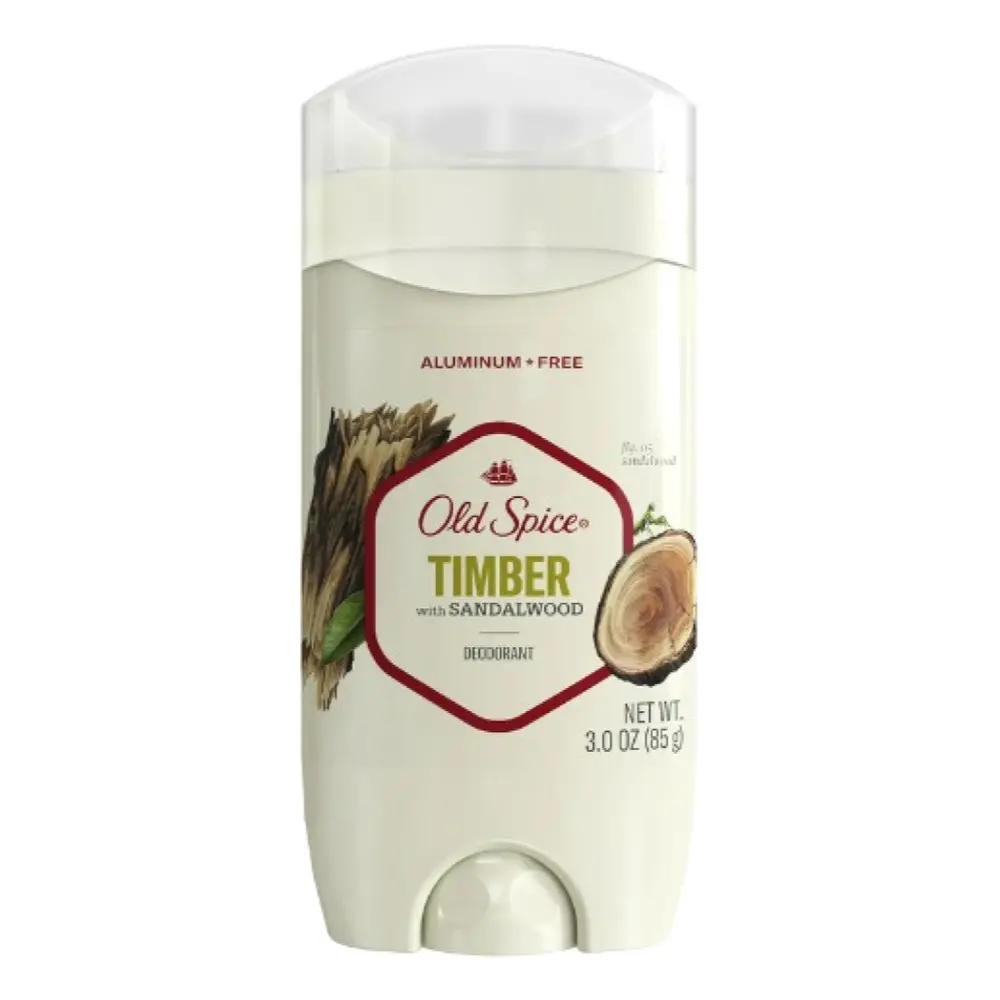 Sáp Khử Mùi Cơ Thể, Aluminium Free Deodorant, Timber with Sandalwood, 3 oz (85g) - OLD SPICE