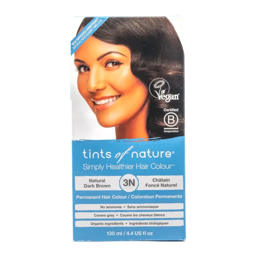 Thuốc Nhuộm Tóc Thiên Nhiên Màu Nâu Đậm, Simply Healthier Hair Colour, Natural Dark Brown 3N, 4.4 fl oz (130ml) - TINTS OF NATURE