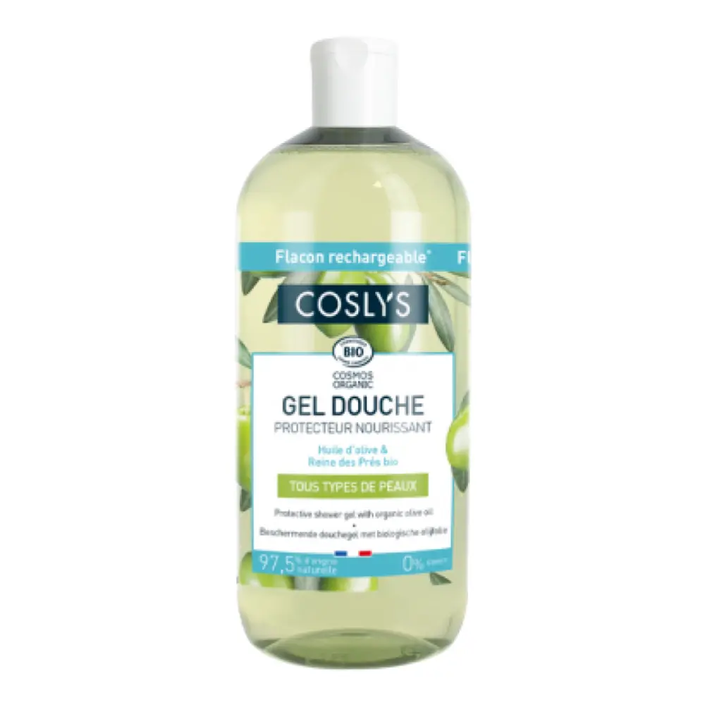 Sữa Tắm Bảo Vệ & Dưỡng Ẩm Dầu Oliu Hữu Cơ, Protective Shower Gel with Organic Olive Oil (500ml) - COSLYS