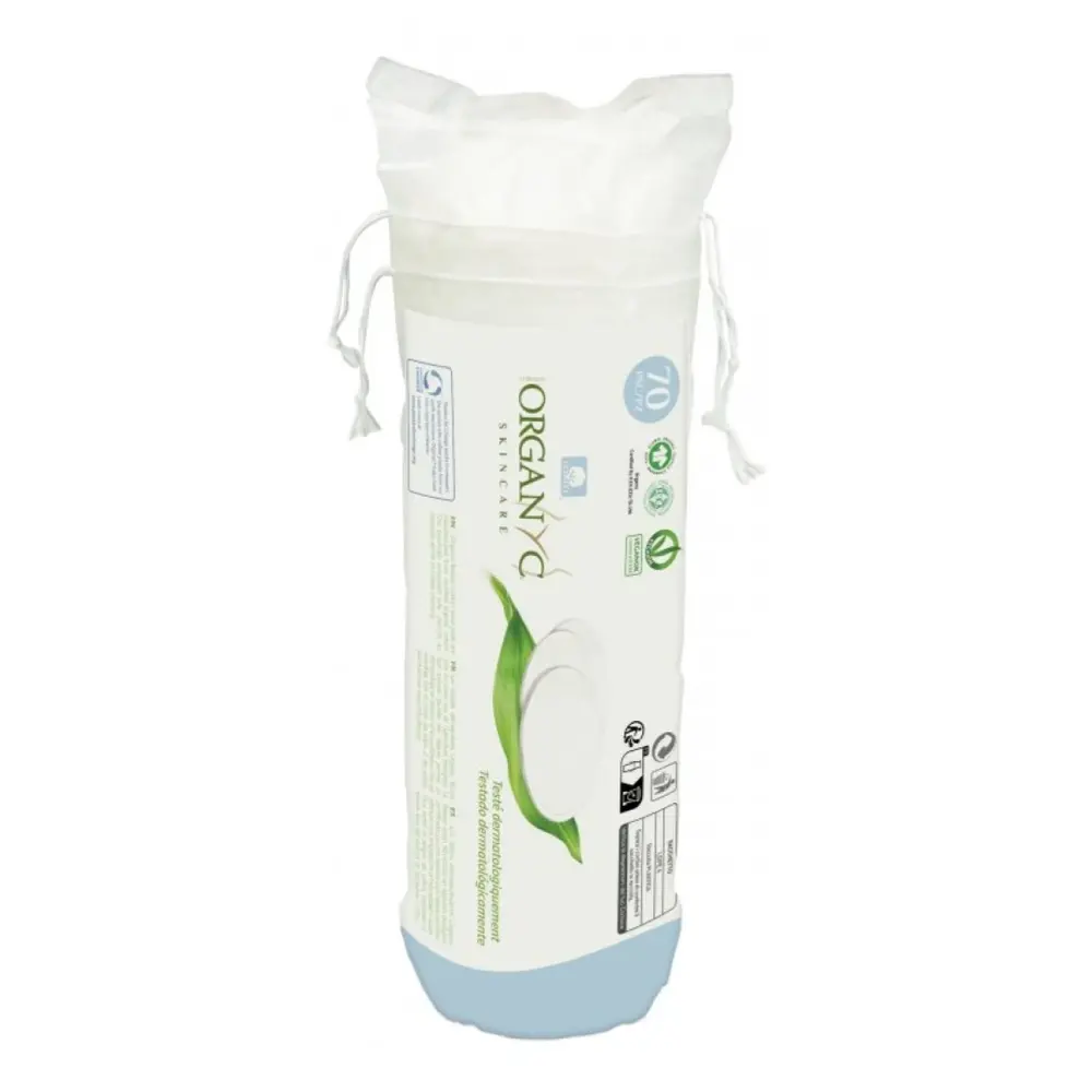 Bông Tẩy Trang Hữu Cơ, Organic Cotton Pads, 70 Miếng - ORGANYC