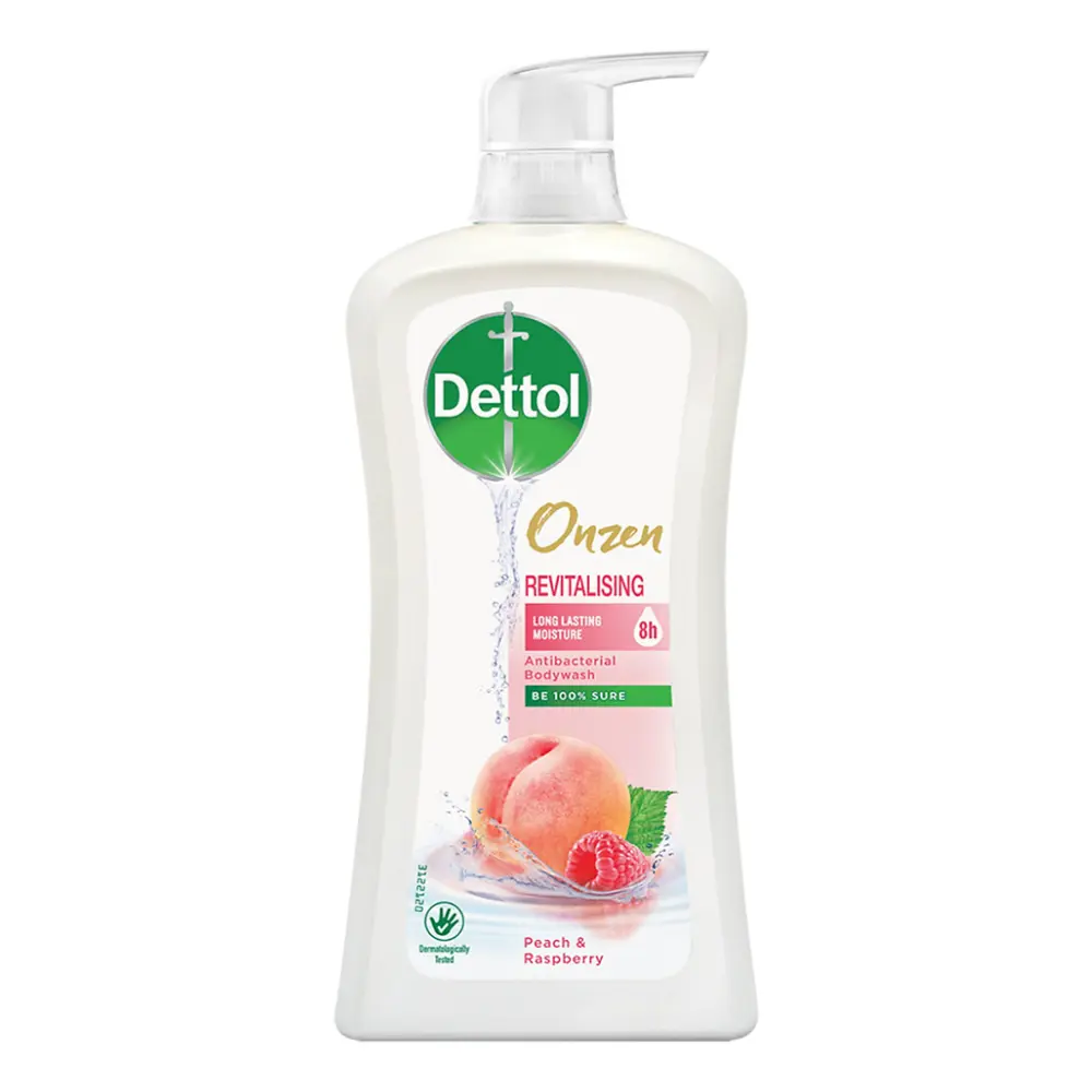 Sữa Tắm Dưỡng Da Đào & Phúc Bồn Tử, Onzen, Revitalising Antibacterial Bodywash, Peach & Raspberry (950g) - DETTOL