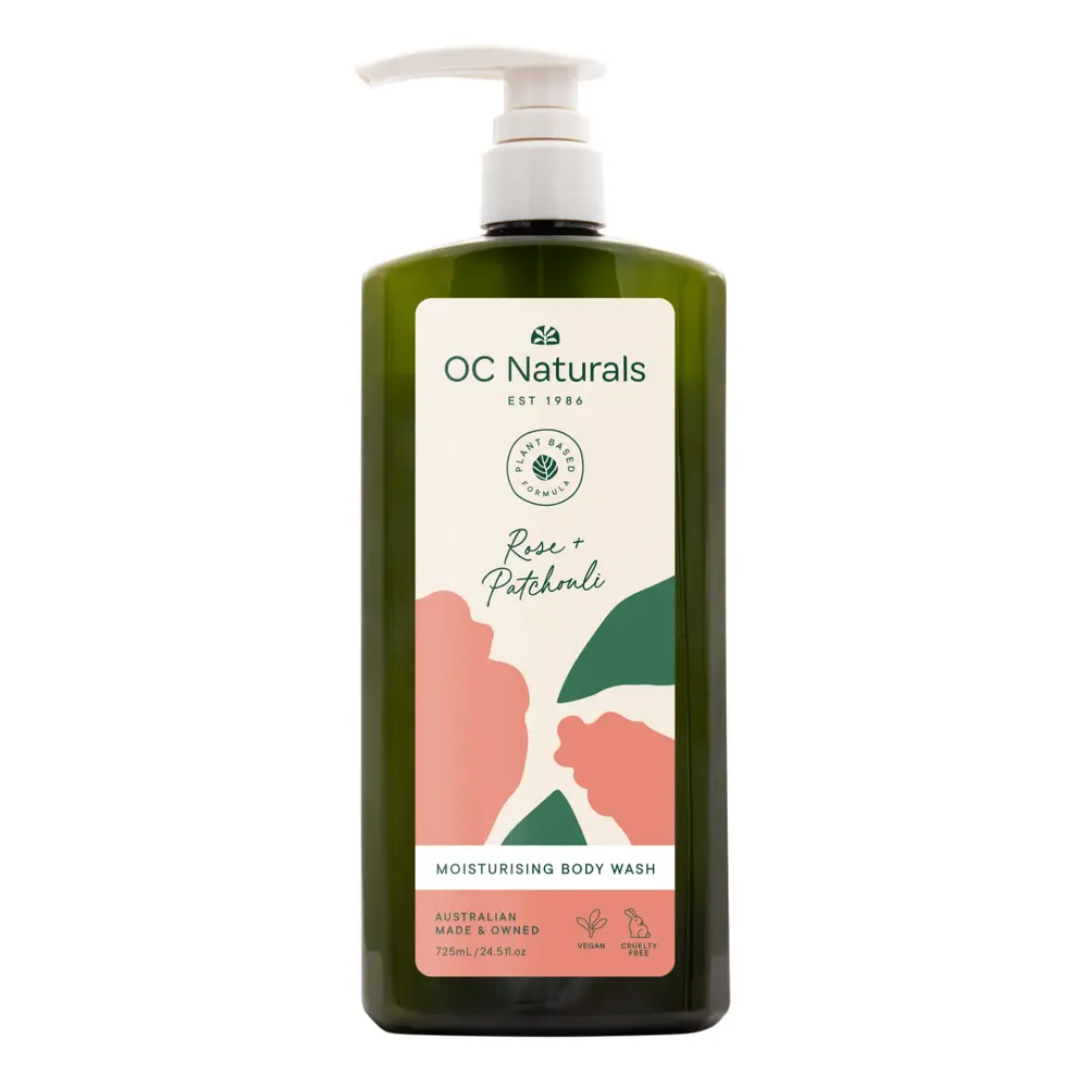 Sữa Tắm Dưỡng Ẩm Hoa Hồng & Hoắc Hương, Moisturising Body Wash, Rose & Patchouli, 24.5 fl oz (725ml) - OC NATURALS