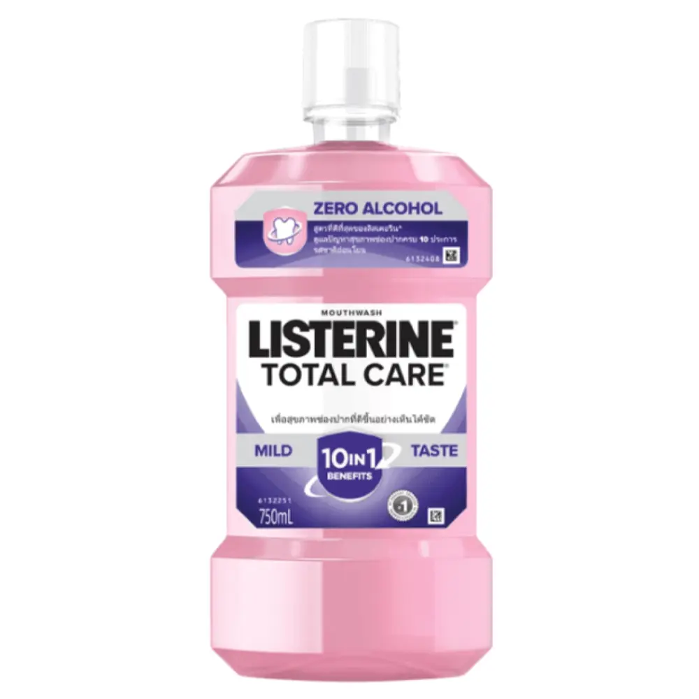 Nước Súc Miệng Chăm Sóc Toàn Diện, 10 in 1 Mouthwash, Total Care, Mild Taste, Zero Alcohol (750ml) - LISTERINE