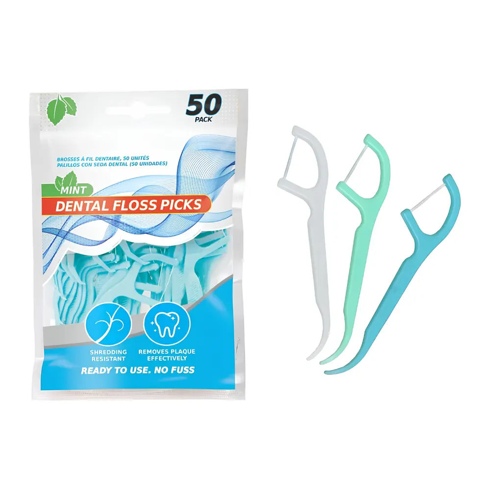 Tăm Nha Khoa Hương Bạc Hà, Mint Dental Floss Picks, 50 Cái - UNCLE BILLS