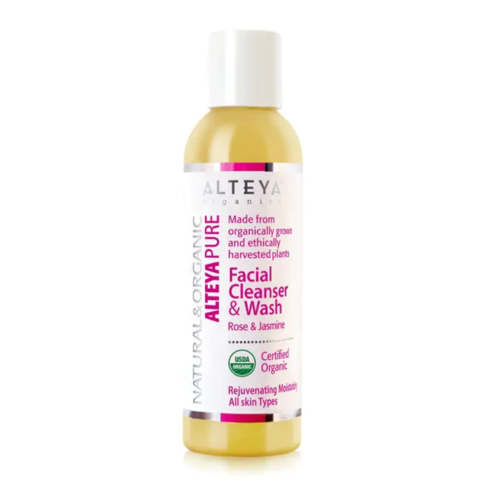 Sửa Rửa Mặt Hoa Hồng & Hoa Nhài Hữu Cơ, Organic Facial Cleanser & Wash, Rose & Jasmine, 5.1 fl oz (150ml) - ALTEYA ORGANICS