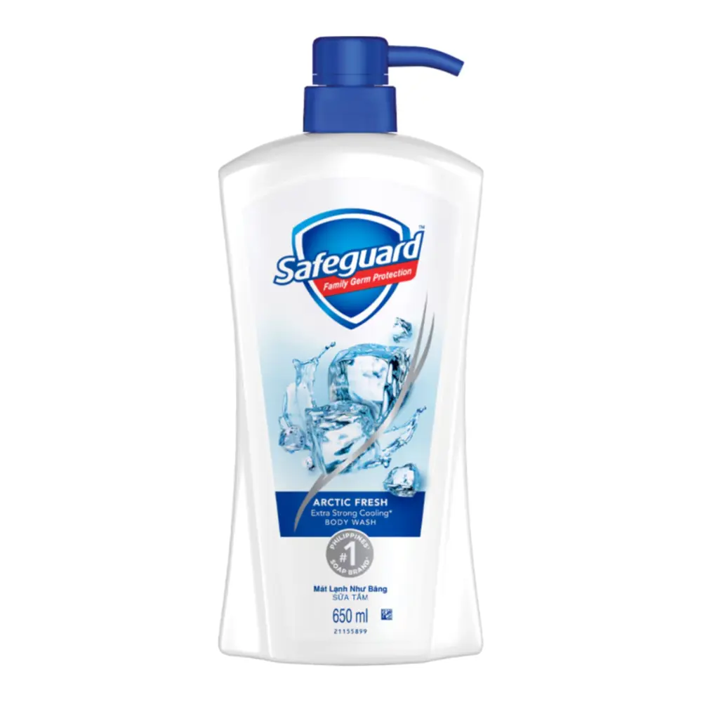 Sữa Tắm Mát Lạnh Như Băng, 2 in 1 Body Wash, Arctic Fresh Extra Strong Cooling (650ml) - SAFEGUARD
