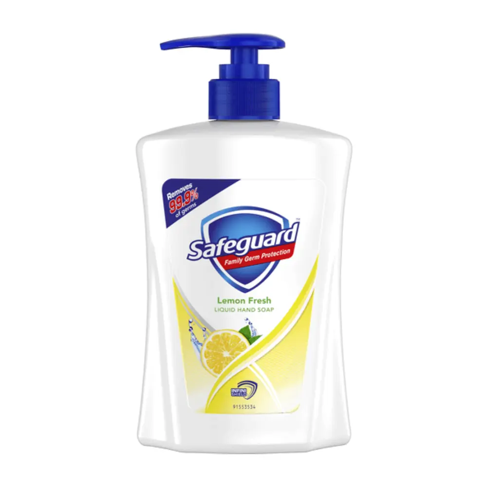 Nước Rửa Tay Chanh Thơm Mát, Germ Protection Hand Wash, Lemon Fresh Liquid Hand Soap (450ml) - SAFEGUARD
