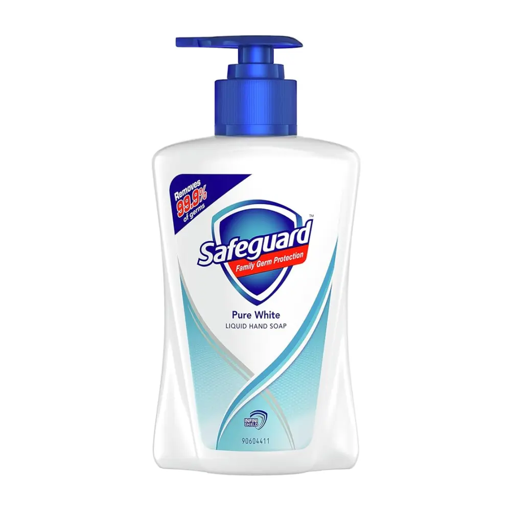 Nước Rửa Tay Trắng Tinh Khiết, Germ Protection Hand Wash, Pure White Liquid Hand Soap (450ml) - SAFEGUARD