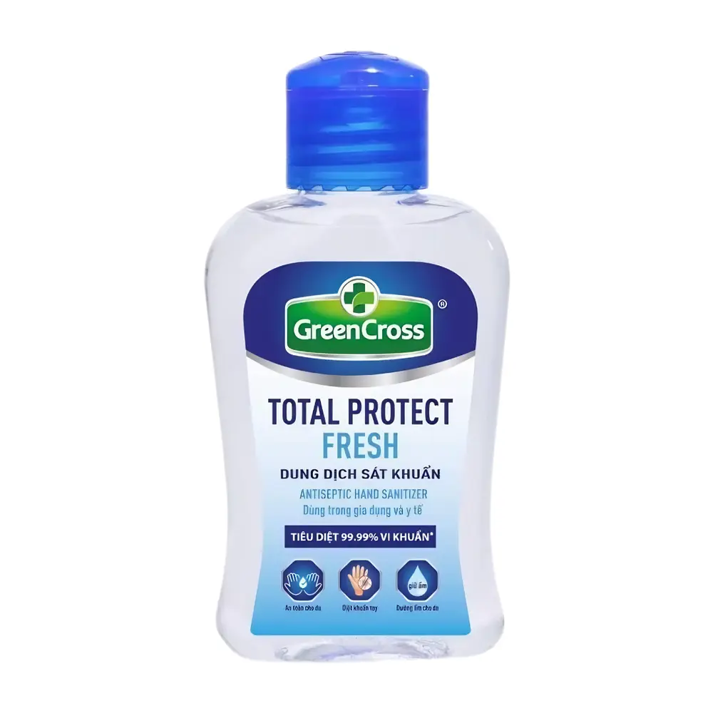 Dung Dịch Rửa Tay Khô Sát Khuẩn Hương Tự Nhiên, Antiseptic Hand Sanitizer, Total Protect Fresh (100ml) - GREEN CROSS