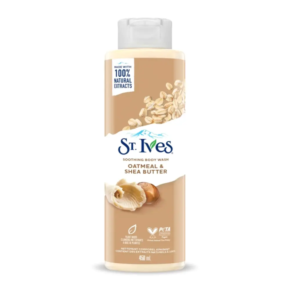 Sữa Tắm Tẩy Tế Bào Da Chết Yến Mạch & Bơ, Exfoliating Body Wash, Oatmeal & Shea Butter (450ml) - ST. IVES