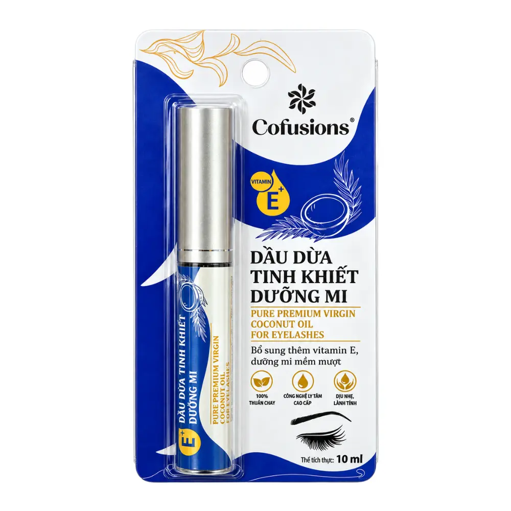 Dầu Dừa Tinh Khiết Dưỡng Mi, Pure Premium Virgin Coconut Oil for Eyelashes (10ml) - COFUSIONS