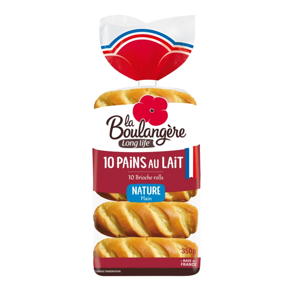 Bánh Mì Sữa,10 Brioche Rolls, Plain (350g) - LA BOULANGERE