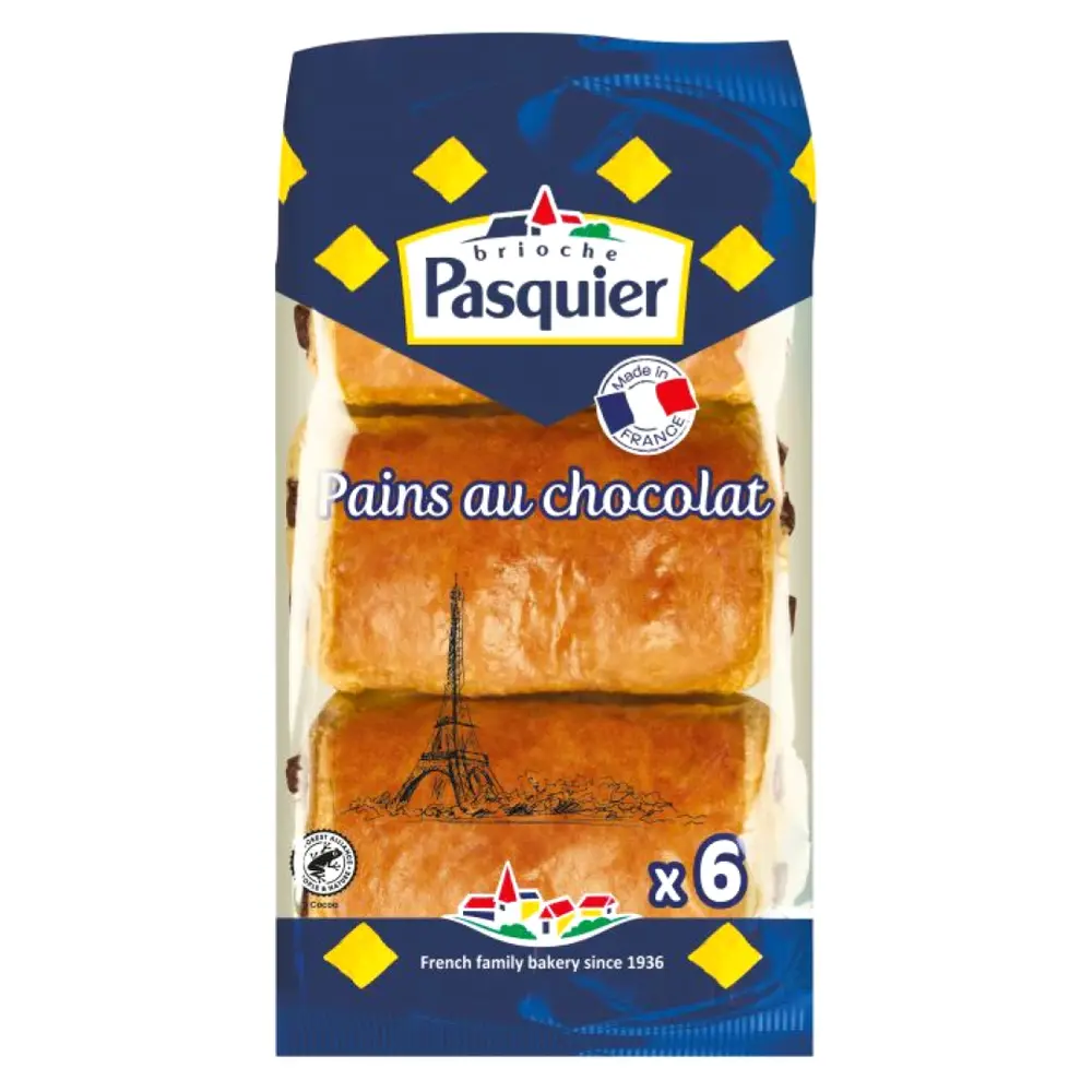 Bánh Mì Socola, Pains au Chocolat, 6 Cái (270g) - BRIOCHE PASQUIER