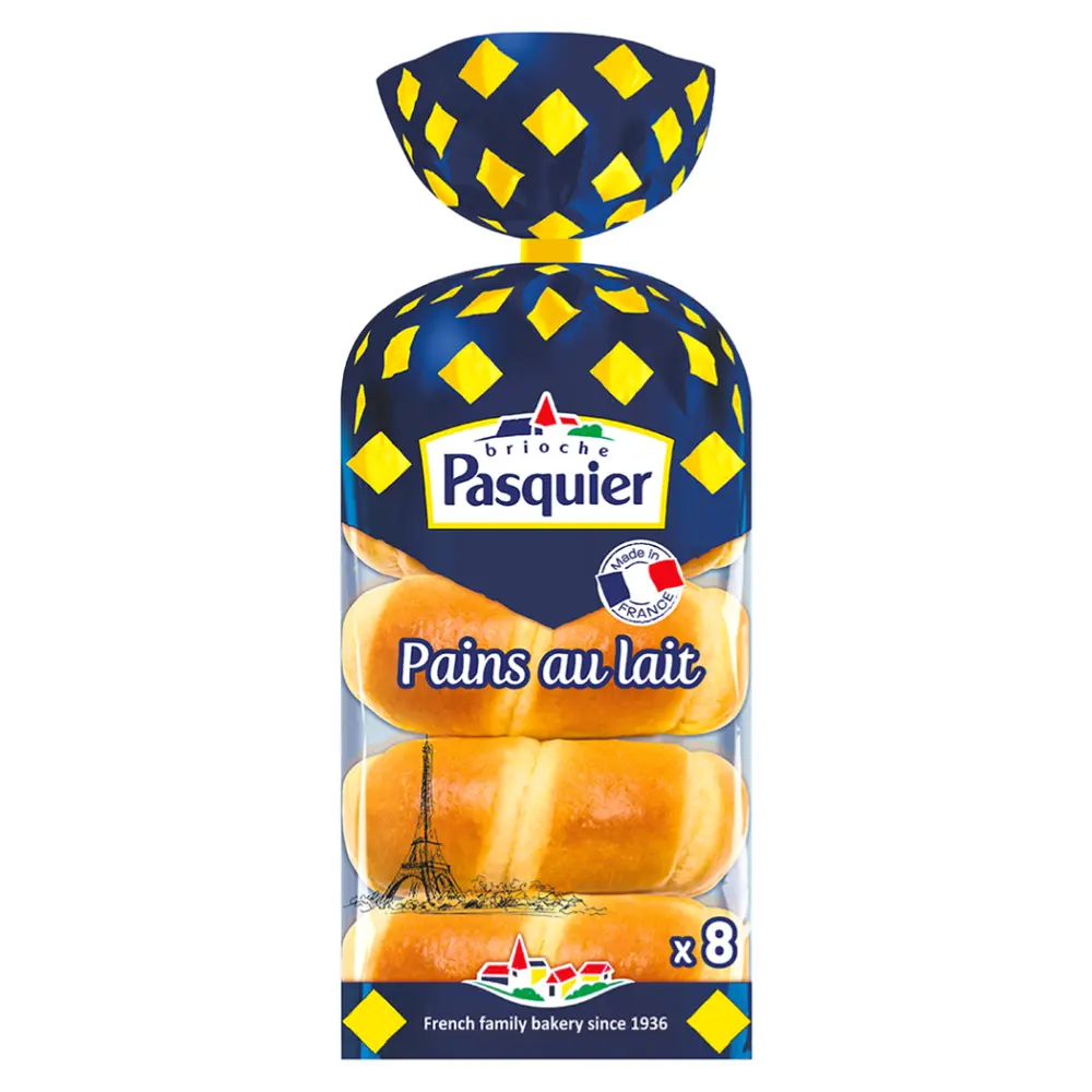 Bánh Mì Sữa, Pains au Lait, 8 Cái (280g) - BRIOCHE PASQUIER
