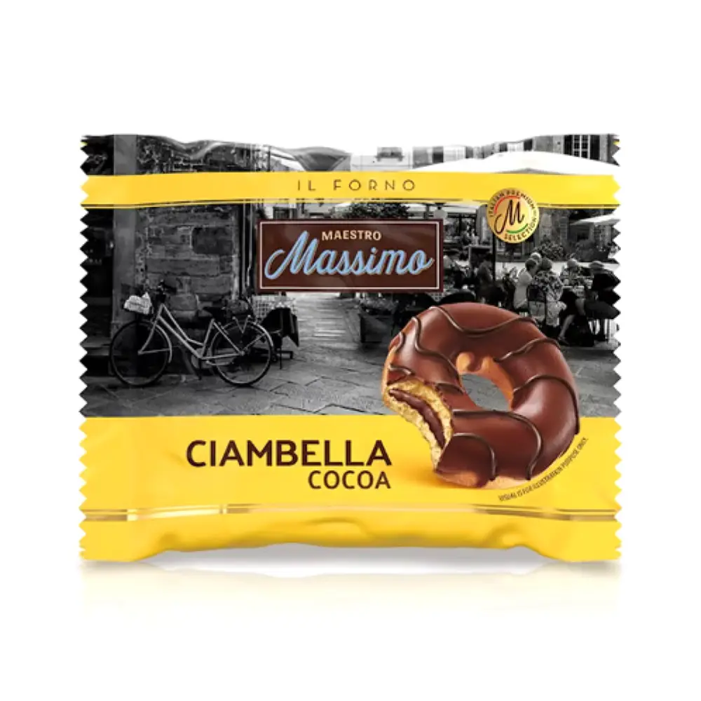 Bánh Donut Vòng Phủ Kem Ca Cao, Ciambella Cocoa (50g) - MAESTRO MASSIMO