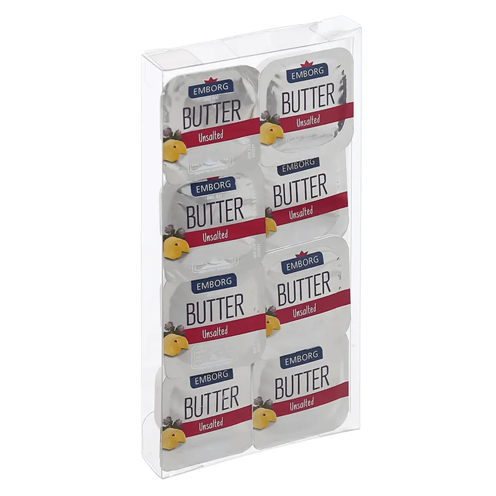 Bơ Lạt Dạng Vỉ Mini, Unsalted Butter, 82% Fat, 8 Vỉ (64g) - EMBORG