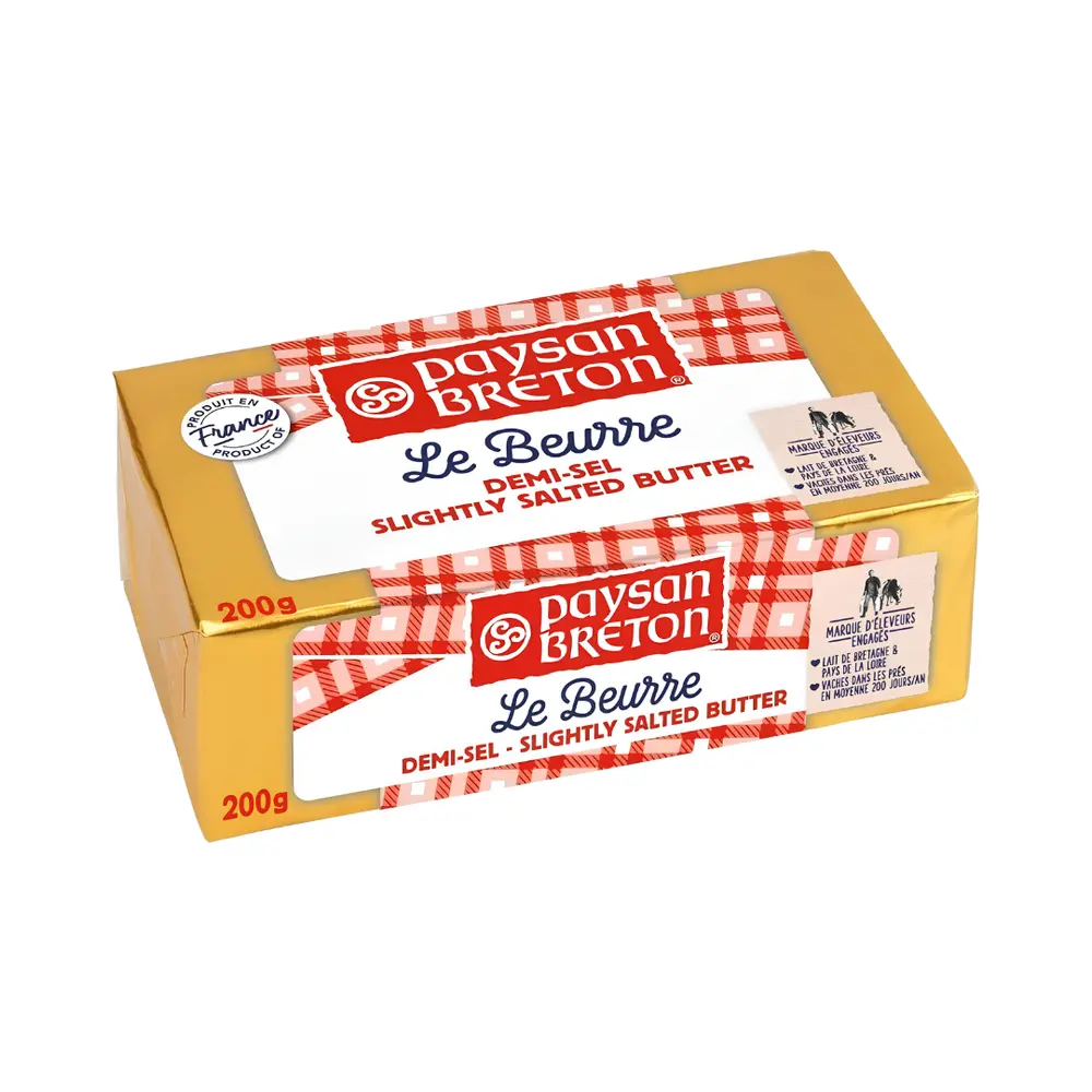 Bơ Mặn, Le Beurre Demi-Sel, Slightly Salted Butter (200g) - PAYSAN BRETON