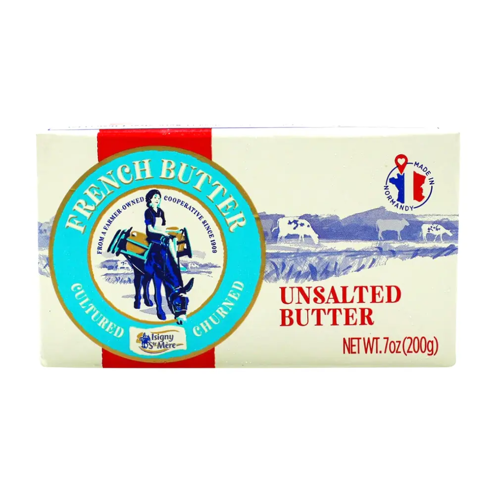 Bơ Lạt, French Butter, Unsalted Butter, 7 oz (200g) - ISIGNY SAINTE MERE