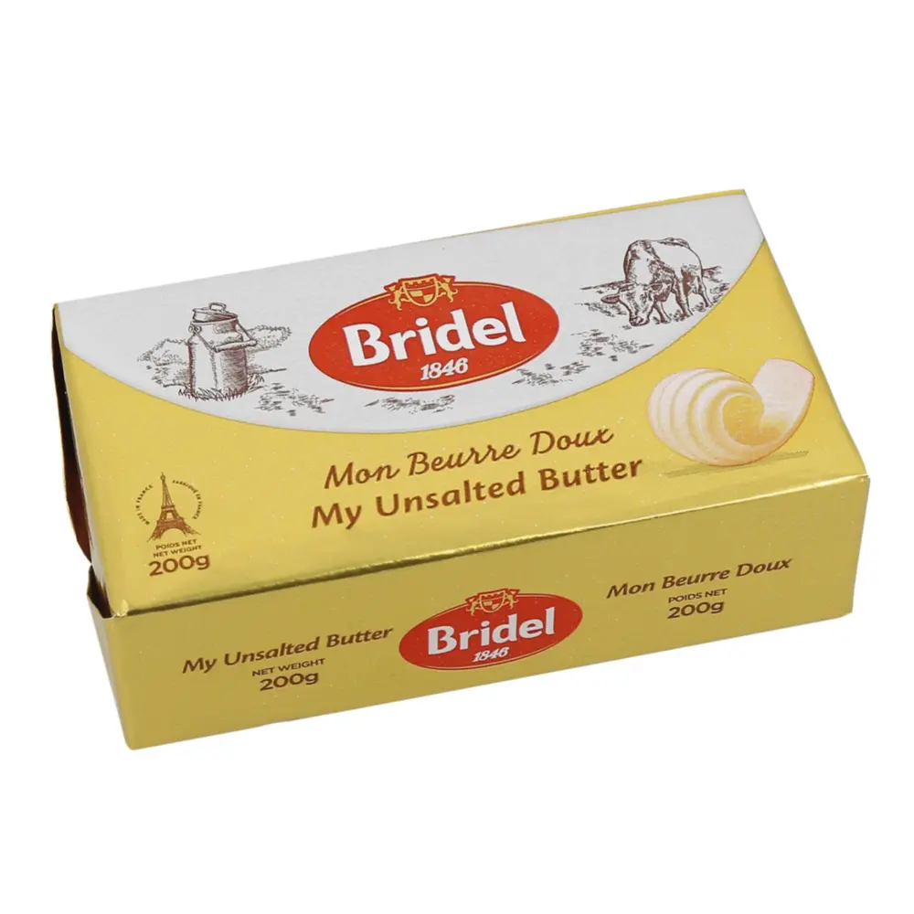 Bơ Lạt, Unsalted Butter, 82% Fat (200g) - BRIDEL