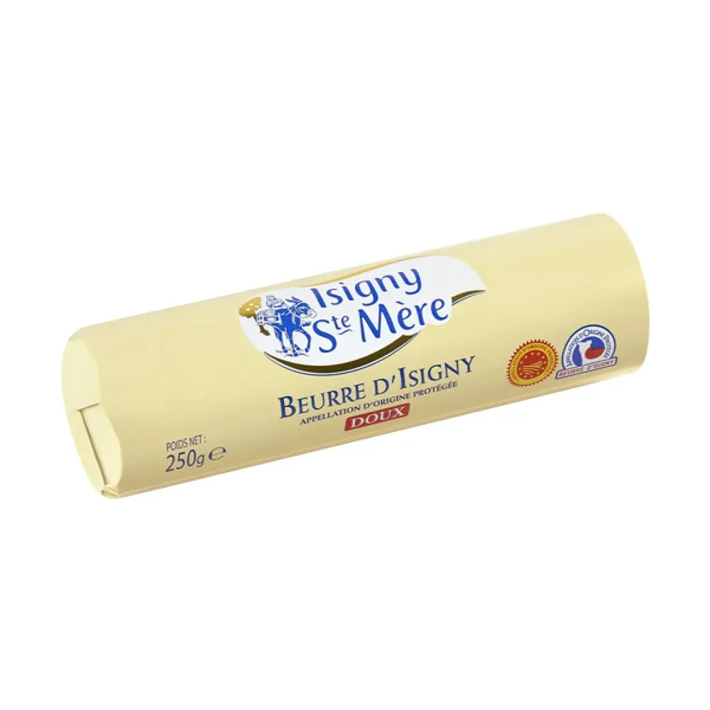 Bơ Lạt Dạng Thỏi, Beurre D`Isigny, Doux - Unsalted Butter (250g) - ISIGNY SAINTE MERE