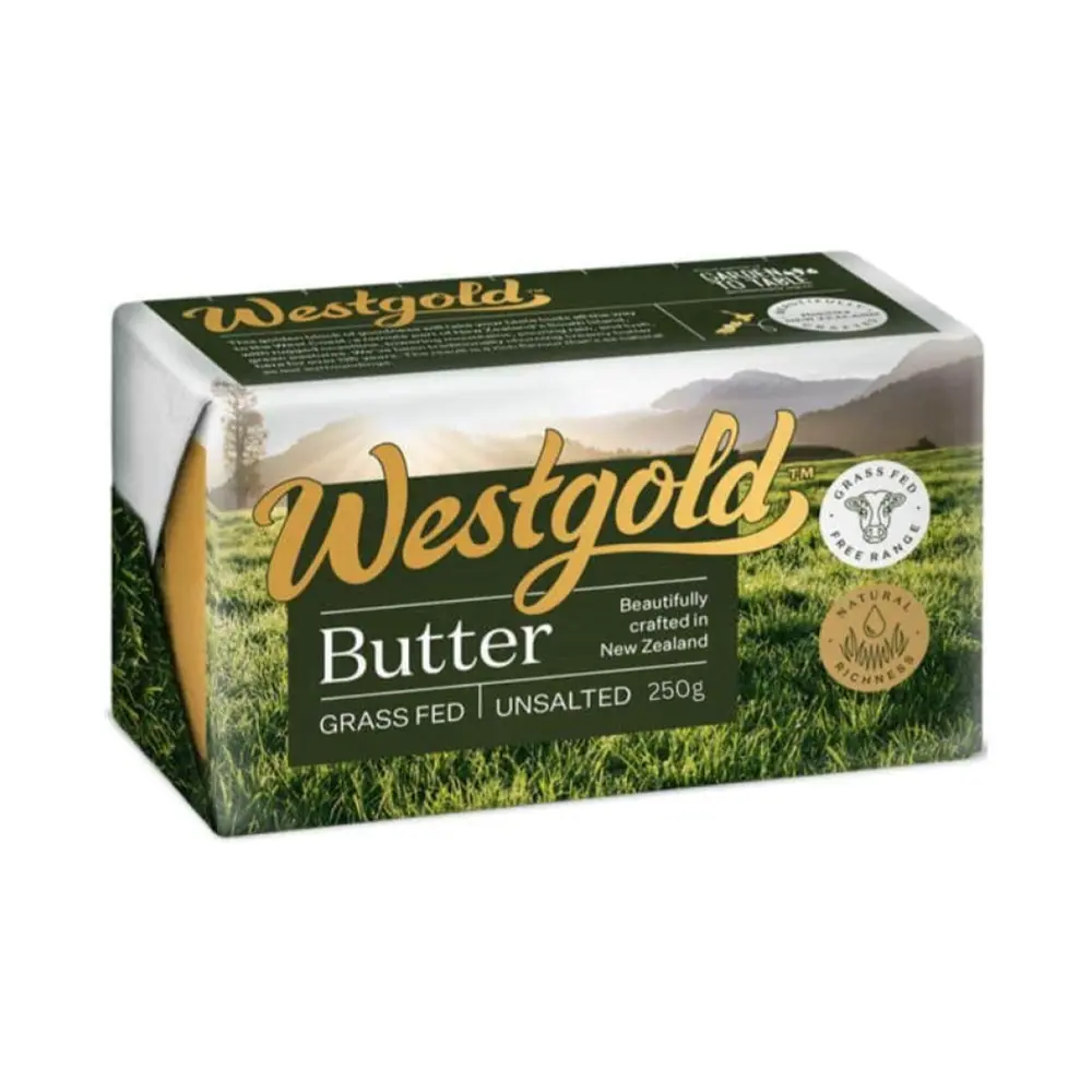 Bơ Lạt, Grass Fed Unsalted Butter (250g) - WESTGOLD