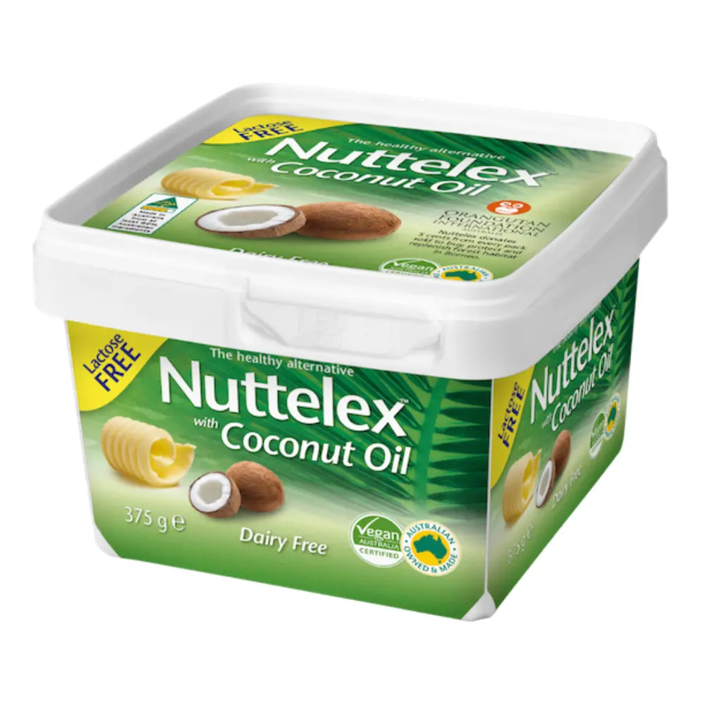 Bơ Phết Thực Vật Dầu Dừa, Dairy-Free Butter with Coconut Oil, Lactose Free (375g) - NUTTELEX