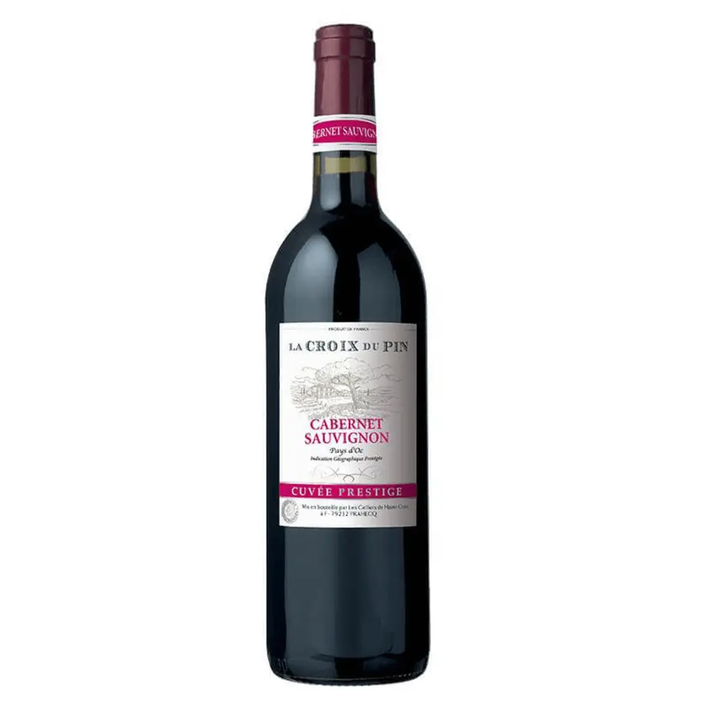 Rượu Vang Đỏ, Cabernet Sauvignon Pays d`Oc 2021, Fruité Equilibré, 13% (75cl) - LA CROIX DU PIN