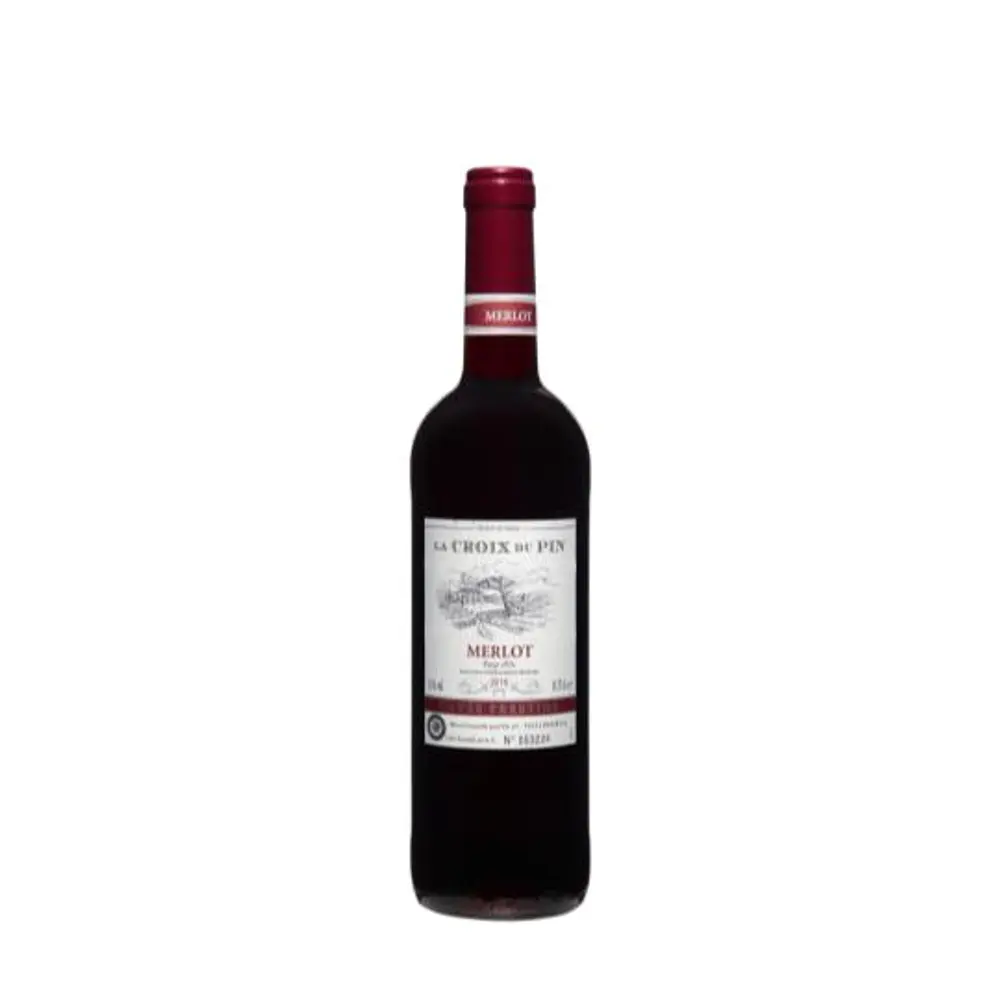 Rượu Vang Đỏ, Merlot Pays d`Oc IGP 2021, 13% (0.75L) - LA CROIX DU PIN