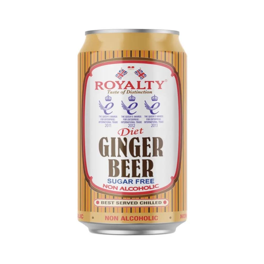 Bia Gừng Không Đường, Ginger Beer, Sugar Free (330ml) - ROYALTY