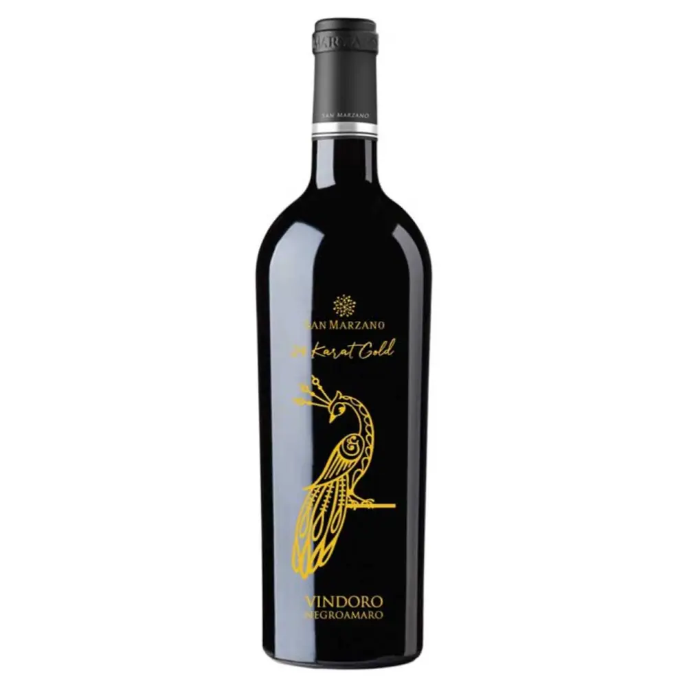 Rượu Vang Đỏ Phiên Bản Giới Hạn, Vindoro 24 Karat Gold, Negroamaro Salento 2019, 15% (750ml) - SAN MARZANO